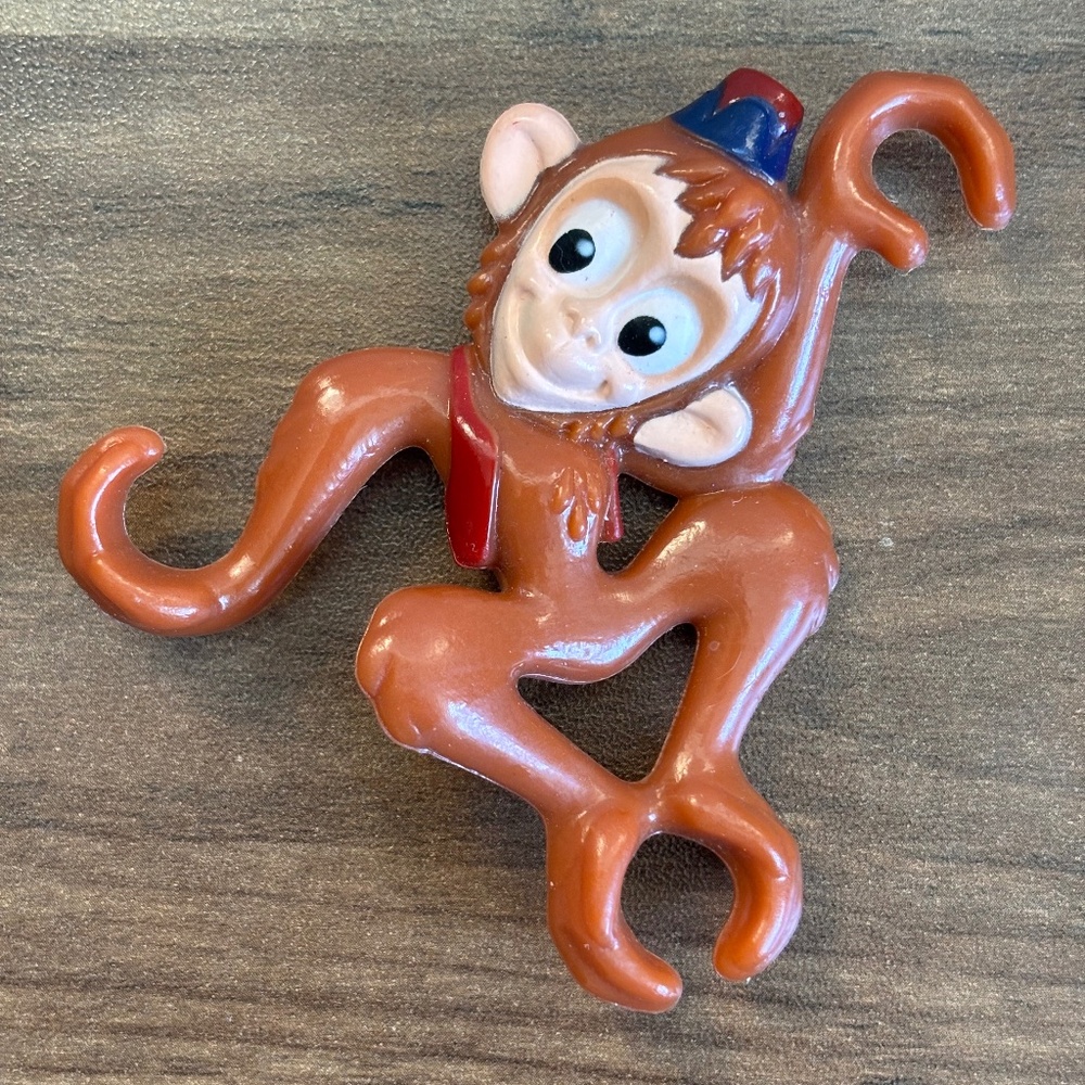 VINTAGE Mattel Disney ABU MONKEY Aladdin Toy Figure PVC Cake Topper Barbie 1992
